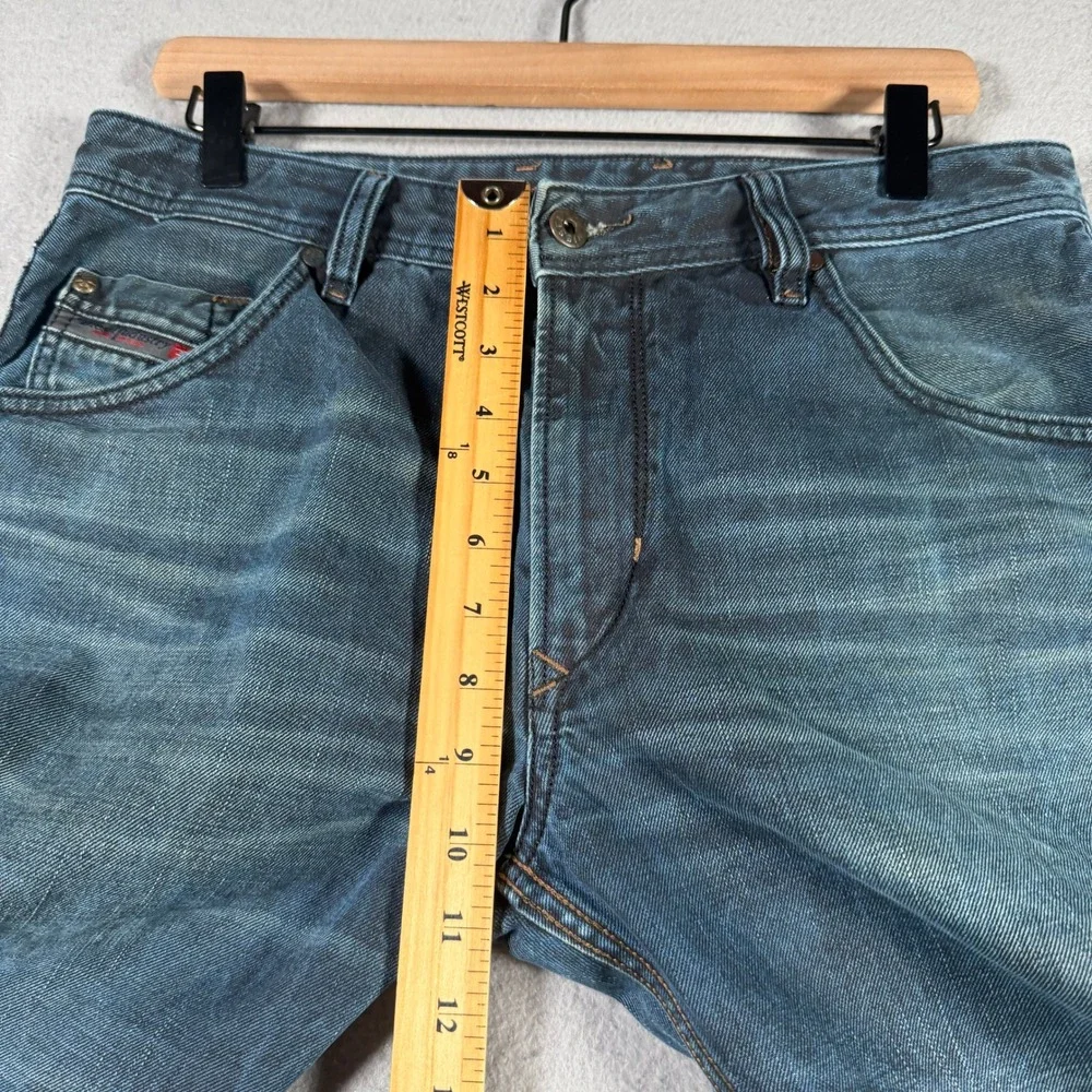 Diesel Krayver Regular Slim-Carrot Blue Jeans Wash 0823I Mens 31x32 (Fits 32x31)